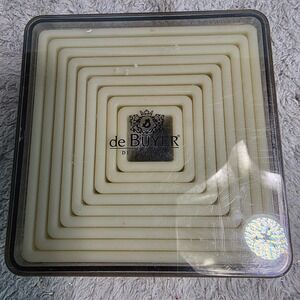 de Buyer Square Cookie Cutters Cream 9pc GFPA Nesting Set Professional Excellent